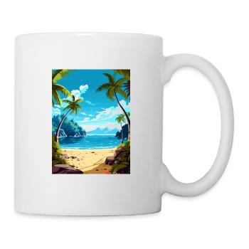 Îles Caïmans Caraïbes Vintage Travel Poster WPA - Mug blanc - blanc - Droite