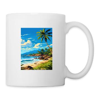 Îles Vierges américaines Caraïbes Vintage affiche de voyage - Mug blanc - blanc - Droite