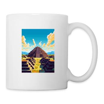 Pyramids Of The Sun Decoration Travel Poster - Mug - white - Right