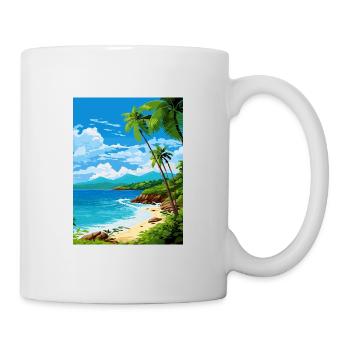 Îles Vierges américaines Caraïbes Vintage affiche de voyage - Mug blanc - blanc - Droite