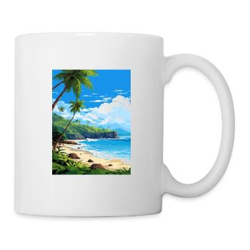 Manuel Antonio Beach Costa Rica Affiche de voyage - Mug blanc - blanc - Droite