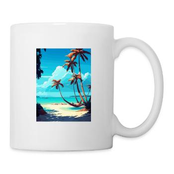 Bavaro Caribbean Tropical Islands Travel Poster - Mug - white - Right