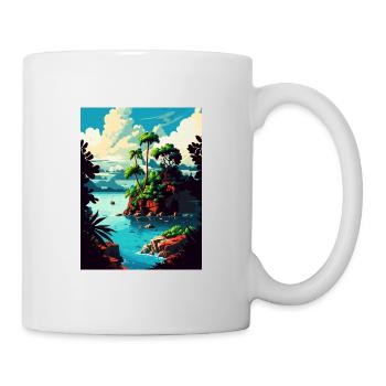Jamaica Caribbean Vintage Travel Poster Souvenir - Mug - white - Right