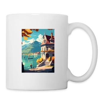 Annecy Decoration Vintage Travel Poster Souvenir - Mug - white - Right