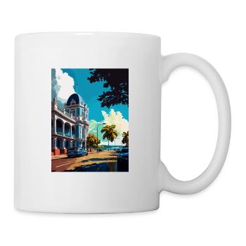 Kingston Caraïbes Vintage voyage affiche Souvenir - Mug blanc - blanc - Droite