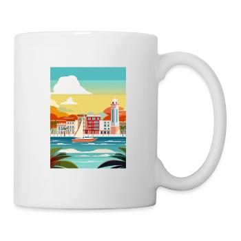 San Juan Caribbean Vintage Travel Poster Souvenir - Mug - white - Right