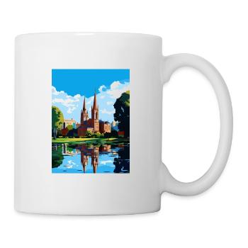 La Plata Argentinien Vintage Reiseposter Souvenir - Tasse - Weiß - Rechts
