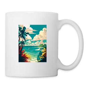 Cozumel Decoration Vintage Travel Poster Souvenir - Mug - white - Right