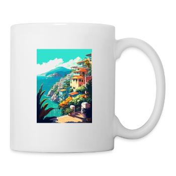 Acapulco Dekoration Vintage Reiseposter Souvenir - Tasse - Weiß - Rechts