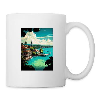 Ocho Rios Caribbean Vintage Travel Poster Souvenir - Mug - white - Right