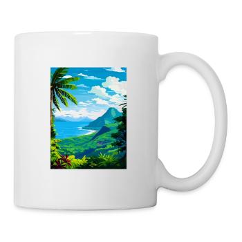 Saint Lucia Caribbean Vintage Travel Poster WPA - Mug - white - Right