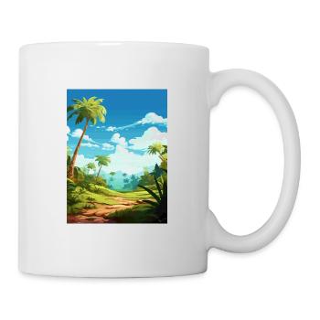 Montezuma Costa Rica Vintage Reiseposter WPA Kunst - Tasse - Weiß - Rechts