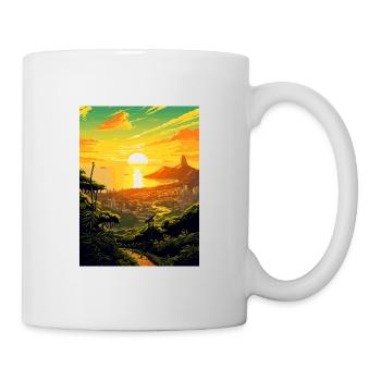 Rio De Janeiro Brésil Vintage voyage affiche WPA - Mug blanc - blanc - Droite