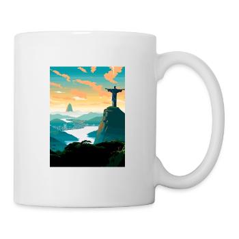 Rio De Janeiro Brésil Vintage voyage affiche WPA - Mug blanc - blanc - Droite