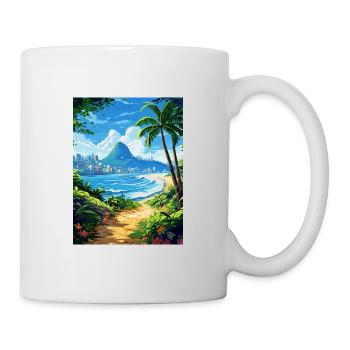 Rio De Janeiro Brésil Vintage voyage affiche WPA - Mug blanc - blanc - Droite