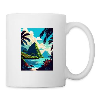 Saint Lucia Caribbean Vintage Travel Poster WPA - Mug - white - Right