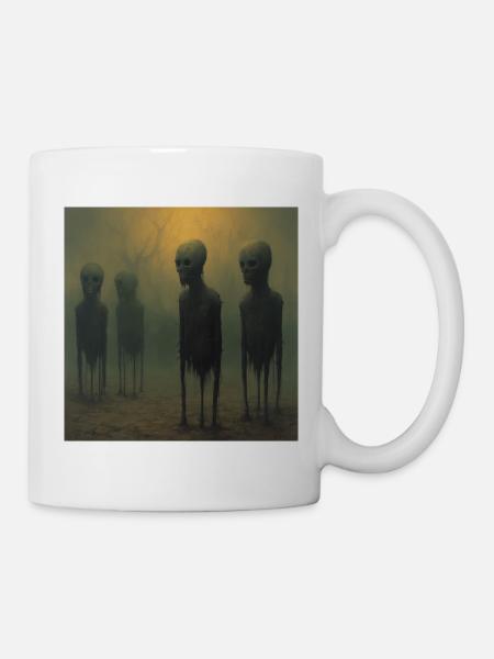 scary horror surrealizm - Tasse - Weiß