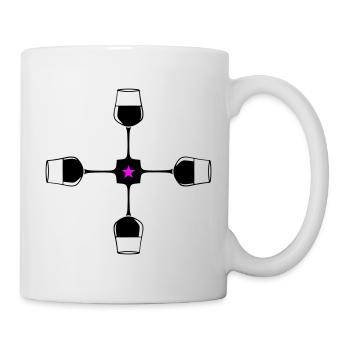 Wein Rotwein Glas - Tasse - Weiß - Rechts