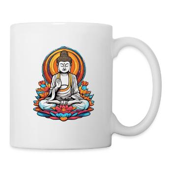 Buddha / Buddhismus / Glaube / Religion / Mantra - Tasse - Weiß - Rechts