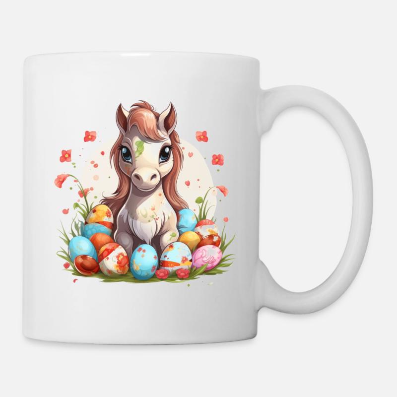 Oeufs de Pâques avec frange - Mug blanc - blanc