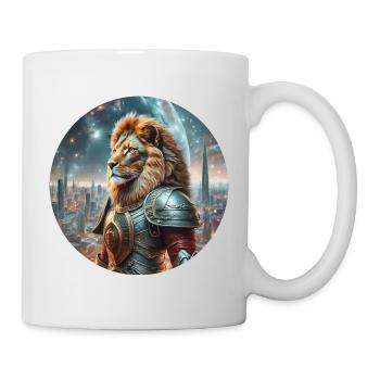 Cyber-Löwe - Tasse - Weiß - Rechts