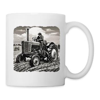 Tractor / Agriculture / Farmer / Field Work - Mug - white - Right