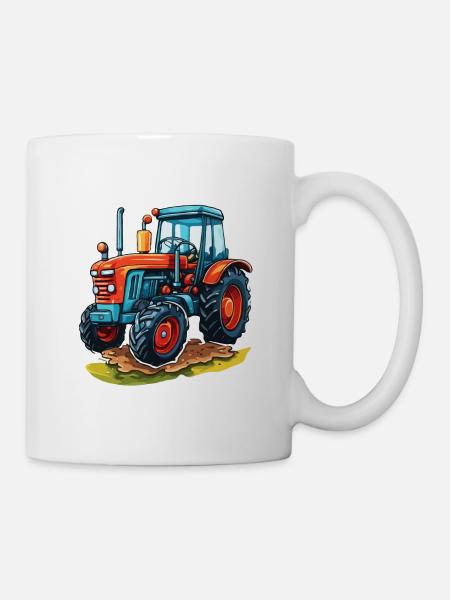 Traktor / Landwirtschaft / Bauer / Feldarbeit - Tasse - Weiß