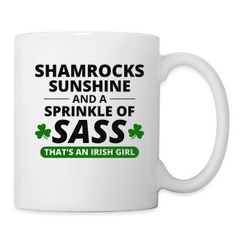 Irish Girl: Shamrocks, Sunshine, & Sass - Mug - white - Right