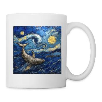 Whale Fish Van Gogh - Mug - white - Right