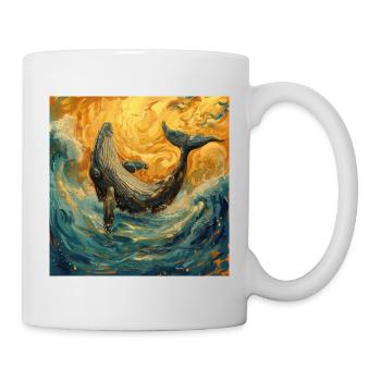 Whale Fish Van Gogh - Mug - white - Right