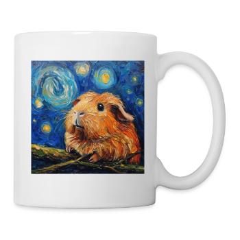 Guinea Pig, Animal, Van Gogh, Starry Night - Mug - white - Right