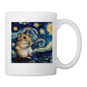 Hamster, Animal, Van Gogh, Starry Night - Mug - white - Right