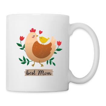 meilleur maman maman poulet avec poussin - Mug blanc - blanc - Droite