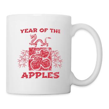 Jahr der Äpfel - Tasse - Weiß - Rechts