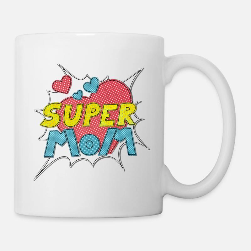 Mother's Day Supermom Super Mom Best Mom Comic - Mug - white