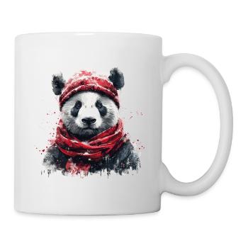 Ours panda avec chapeau et écharpe - Mug blanc - blanc - Droite