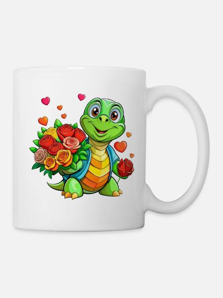 Mega süße Schildkröte - Tasse - Weiß