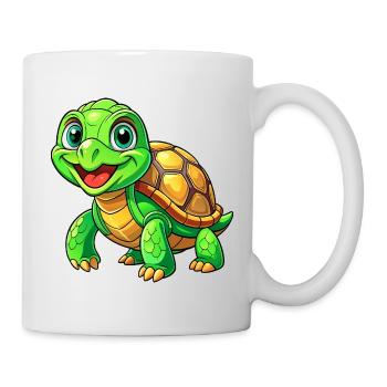 Mega süße Schildkröte - Tasse - Weiß - Rechts