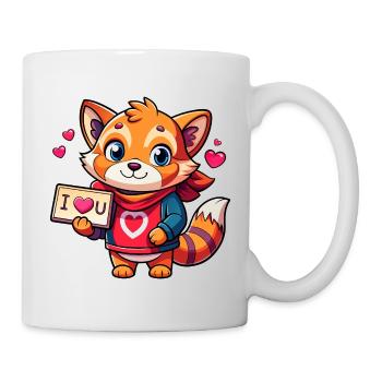Liebesbotschaft tragendes Tier - Tasse - Weiß - Rechts