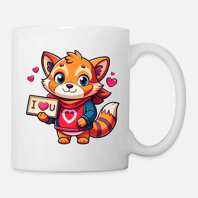 Message d’amour porteur d’animal - Mug blanc - blanc