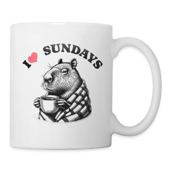 I love Sundays Capybara - Mug - white - Right