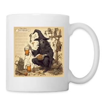 Manuel de la sorcière / grimoire / Halloween / automne - Mug blanc - blanc - Droite