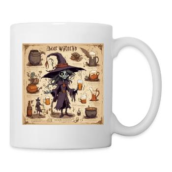 Hexenhandbuch / Zauberbuch / Halloween / Herbst - Tasse - Weiß - Rechts