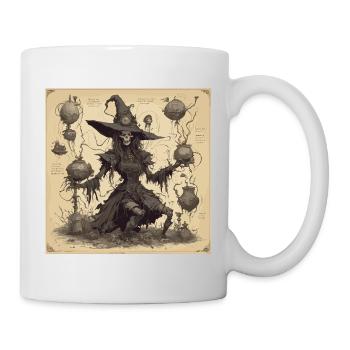 Manuel de la sorcière / grimoire / Halloween / automne - Mug blanc - blanc - Droite