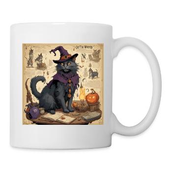Manuel de la sorcière / grimoire / Halloween / automne - Mug blanc - blanc - Droite