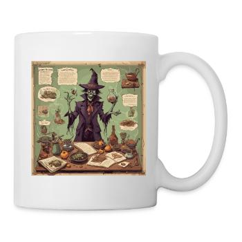 Manuel de la sorcière / grimoire / Halloween / automne - Mug blanc - blanc - Droite