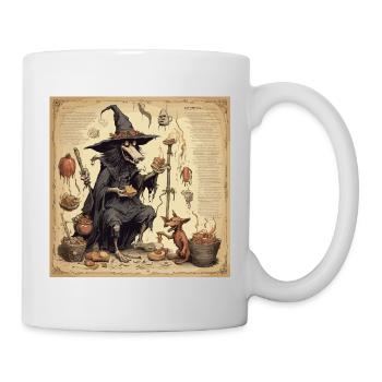 Manuel de la sorcière / grimoire / Halloween / automne - Mug blanc - blanc - Droite