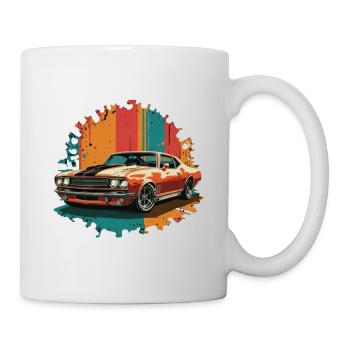 Retro muscle car 1 - Tasse - Weiß - Rechts