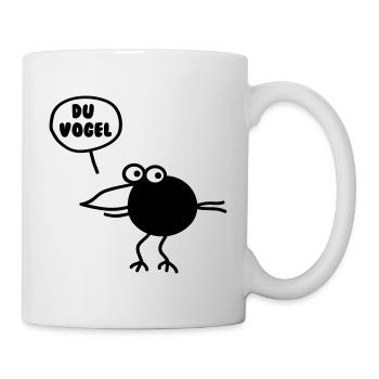 Du Vogel - Tasse - Weiß - Rechts
