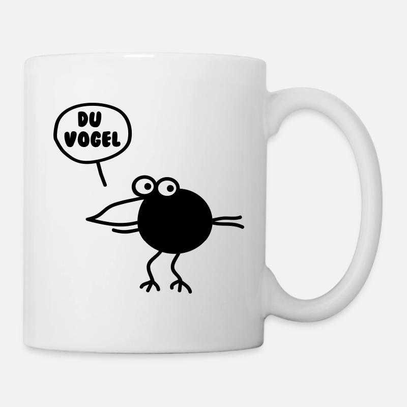 Du Vogel - Tasse - Weiß
